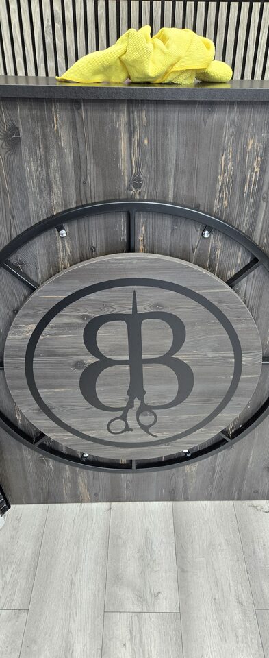 Finished Bishopton Barbers Shopfront Signage and Window Graphics project photo 2 of 5