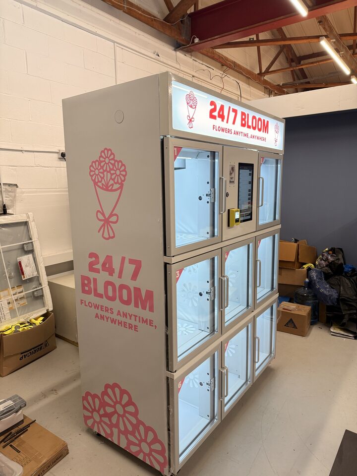 Finished 24:7 Bloom Flower Vending Machine Branding project photo 1 of 2