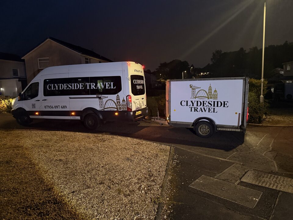 Finished Clydeside Travel Minibus and Trailer Graphics project photo 9 of 10