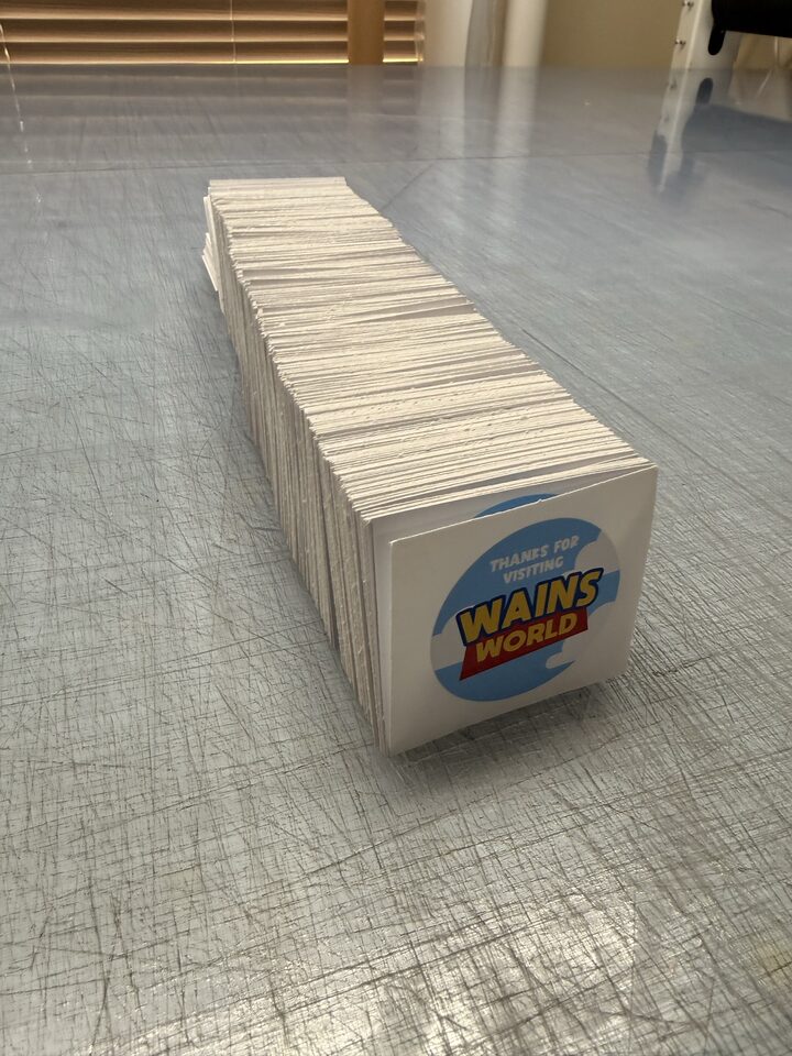 Finished Wains World Custom Logo Stickers project