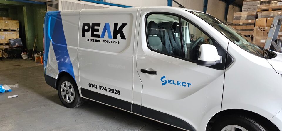 Finished Peak Electrical Branded Van Graphics project photo 3 of 5
