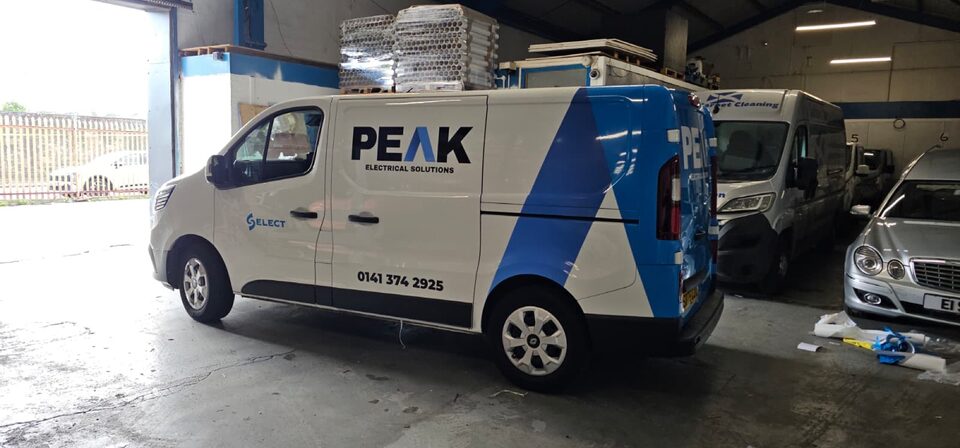 Finished Peak Electrical Branded Van Graphics project photo 5 of 5
